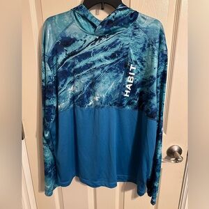 Habit Ocean Men's Swim Hybrid w Hood, Blue, Sz XL